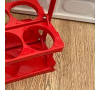 Biitfuu Gestile di Birra Pieghevole Rack Resistente Memoria per Bevande per la Festa di Plastica Ecologicamente Ecologica (rosso)
