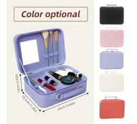 Biitfuu Make -Up Organizer Cover di Resistente Impermeabile con Specchio per le Donne Viaggiare per la Borsa Cosmetica Portali per Fare Spazzole per il gabinetto. (PINK)