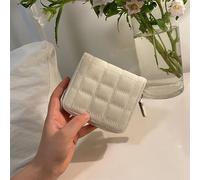 Biitfuu Portafoglio a 2 Tempi in Pelle di Grande capacità con Design Zip, Ideale per il Compleanno o L'anniversario, Compatto e Luce, Adatto per L'uso Quotidiano (Beige)