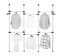 Biitfuu Scaffali di Abbigliamento Scalabile -Clothes -Tools, Utensili per Barrette per Vestiti Regolabili Organizzatore per Camera Pulita, Assemblaggio Comodo per lo Spazio Abitativo in Ferro
