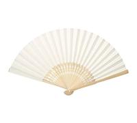 Biitfuu Ventole di bambù colorate di carta tenute in mano ventaglio pieghevole di pittura per la decorazione della festa nuziale(Beige)