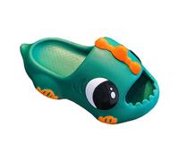 biJerou nd ragazza, occhi grandi, dinosauri, per interni, bagno, vasca da bagno, antiscivolo, fondo morbido, sensazione di calpestio, pantofole per bambini, pantofole aperte per bambini, Gn1, 33.5 EU