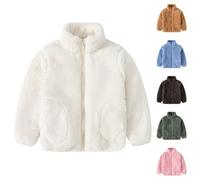 biJerou Travestimento scienziato Solid Color Stand Up Collar with Pockets Long Sleeved Jacket Adolescente, Ag., 6 anni