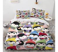 BIJOOT Copripiumino Morbida Microfibra Animali Bambino Parure Copripiumino Singolo Stampa 3D Completo Copripiumino Con 2 Pezzi 50X75Cm Federe 155 X 220 Cm