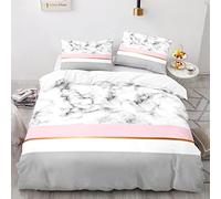 BIJOOT Linea Marmo Parure Copripiumino Una Piazza E Mezza Morbida Microfibra Sacco Copripiumino Stampa 3D Sacco Copripiumino Matrimoniale 200 X 200 Cm Con 2 Pezzi 50X75Cm Federe