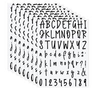 Bijuan Lettere 208 lettere Versatile Nero | Disegno a lettere e numeri con 208 lettere maiuscole, 208 minuscole e 128 simboli, adatto a molteplici progetti.