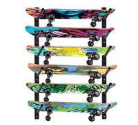 BiJun Appendi Skateboard Muro, supporto muro per snowboard, scaffale orizzontale per sci, porta skateboard, appendiabiti per longboard supporto snowboard parete