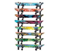 BiJun Supporto da parete per skateboard, espositore da parete per snowboard, supporto orizzontale da parete per sci, supporto per skateboard e longboard