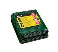 Bikain - Telo Impermeabile esterno - 3x5 metri - 90g/m2 Rinforzato - Occhielli Antistrappo - Telo 100% Impermeabile e 100% Protezione UV - Copritutto Multiuso - 3 Strati Laminato Incrociato
