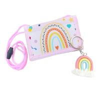 Bikasun Arcobaleno Portafoglio Bambini, Borsa per bambini con portachiavi, per ragazze, portafogli da appendere, portafogli piccolo, regalo di compleanno di Natale, Boho