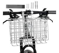 Bike Basket - Pieghevole Iron Cycling Accessories | Rack regolabile, Mountain Bike Basket Handlebar Mount for Road Electric Scooter Commuting Riding Cargo Gear Men Women Adults Outdoor