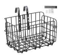 Bike Basket - Pieghevole Iron Cycling Accessories | Rack regolabile, Mountain Bike Basket Handlebar Mount for Road Electric Scooter Commuting Riding Cargo Gear Men Women Adults Outdoor