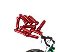 Bike Brake Line Caps, Aluminum Alloy Cable End Caps, Shifter Cable Tips | Cable End Crimps Mountain Road Bike Parts Accessories Cycling Brake Derailleur Shift Wire Terminals Silver Lightweight