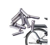 Bike Brake Line Caps, Aluminum Alloy Cable End Caps, Shifter Cable Tips | Cable End Crimps Mountain Road Bike Parts Accessories Cycling Brake Derailleur Shift Wire Terminals Silver Lightweight