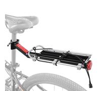 Bike Cargo Rack 48cm Quick Release Adjustable With Red Tail Light