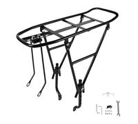 Bike Cargo Rack, Thick Widened Luggage Carrier, 15,75 x 5,51 inch, Stable Pannier Supports Frame, Bicycle Seat Mount Rack, Ideal for Daily Commuting, Cycling Enthusiasts, Travel, Black