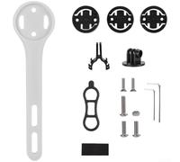 Bike Computer Mount Nylon Extended Center for per garmin Bike(White) | Central positioning, optimal viewing angle, enhanced riding safety, fits integrated handlebars, per road bike specific