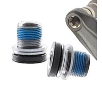 Bike Crank Bolt, 2 Piece Steel Bicycle Bottom Bracket Axle Screws | Bicycle Crank Arm Bolts, Replacement Fasteners for Road Mountain Bikes, Men Women Cycling Maintenance