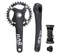 Bike Crankset - Set di braccio a manovella di bici | Bike per ingranaggi fissi in bicicletta da strada | Set di manovella di biciclette integrate vuote da 170 mm | In lega di alluminio stretta corona