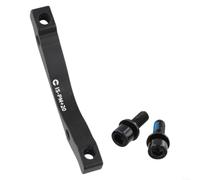 Bike Disc Brake Adapter 160mm to 203mm Black Alloy(A) | Upgrades 160mm fork to 203mm disc, construction, enhances braking power, precise fit for MTB, easy install