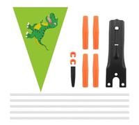 Bike Flag - Small Flag Pole | Flagpole Kit | Safety Flag With Pole For Bicycles, Trailers, Kids' Bikes & Outdoor Rughe | Bright Visibility Accessory For Outdoor Cycling, Leisure Riding