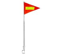 Bike Flag - Waterproof Reflective Bicycle Pennant, Retractable Traffic Awareness Banner, Flexible Rear Pole Visibility Marker, Riding Signal Decoration Outdoor Mobility | For Wheelchair Golf Cart