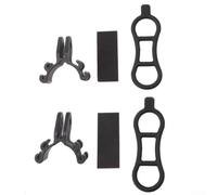 Bike Flashlight Holder Mount Plastic Silicone Strap | Plastic bracket, silicone band, lightweight 7.5-30g, tool-free install, quick release mechanism