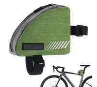 Bike Frame Bag - Triangle 0.4L Storage Pouch | Reflective Bicycle Front Frame Bag, Compact Bicycle Organizer, Lightweight Outdoor Gear For Men Women Hiking Mountain Road Commuting Adventures
