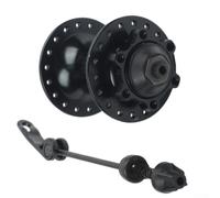 Bike Front Hub 36 Hole 100mm QR Silver Steel | 36 spoke holes, 100mm width, quick release included, silver finish, smooth rotation