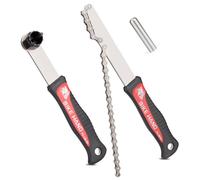 BIKE HAND Set di estrattore per cassetta della bicicletta, frusta e strumento di rimozione per anelli di bloccaggio con perno guida da 5 mm/12 mm, compatibile con cassette Shimano HG