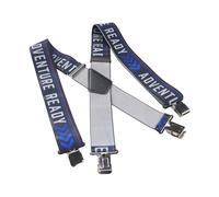 Bike It Adventure Blu Rosso Moto Pantaloni Jeans Bretelle