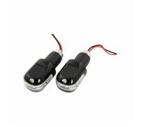 Bike It Universale 18Mm Bar Ends Con Indicatori Led Amber - Nero
