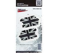 BIKE-label 300534N - Adesivo con bandiera 3D, motivo: Union Jack England, 70 x 37 mm