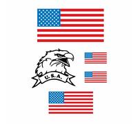 BIKE-label Adesivo con bandiera nazionale 2D USA per auto, moto, porta camper Sticker X400002