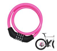 Bike Lock Cable, Heavy Duty Security, 25.59in Anti Theft Design, 4 Digit Combination Lock, Weatherproof Steel Core for Bicycles, Scooters, Gates, Skateboards, Fences, Mountain Cycling