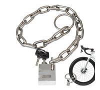 Bike Lock with Key, Flexible Locking Protector Padlock, 36x2 Inch Chain with Protective Sleeve, Heavy Duty Bicycle Lock Chain, Outdoor Accessory with Security Style, Motorcycle Tool for Scooter Doors