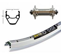 Bike-Parts V-Rad 75Alunabe, Ruota. Unisex-Adulti, Argento, Taglia Unica