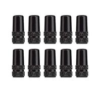 Bike Presta Valve Stem Caps,10Pcs Bicycle Aluminum Alloy Tire French Valve Protective Stem Cap,Dust caps for Road Racing Bicycle,Bike tubeless tire caps air dust stem Covers (Black)