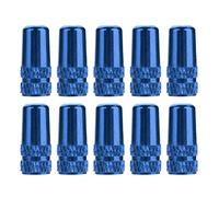 Bike Presta Valve Stem Caps,10Pcs Bicycle Aluminum Alloy Tire French Valve Protective Stem Cap,Dust caps for Road Racing Bicycle,Bike tubeless tire caps air dust stem Covers (Blue)