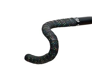 Bike Ribbon Color Drops Double Layer Bar Tape, Black/Multicolor, XL