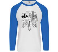 Bike Ride Cycling Cyclist Bicicletta Strada MTB Uomo L/S Maglietta Baseball