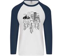 Bike Ride Cycling Cyclist Bicicletta Strada MTB Uomo L/S Maglietta Baseball