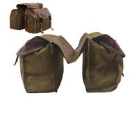 Bike Saddle Bag - Waterproof Canvas Organizer | Motorcycle Side Bag, Adjustable Seat Pouch, Bicycle Storage Pouch, Cycling Seat Organizer for Motorbike Bicycle Scooter Biking Touring Commuting Travel