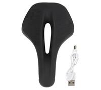 Bike Saddle Imbottito con Memory Foam, Impermeabile e Traspirante, Cuscino Antishock per Bicicletta con Luce Posteriore LED - Sicurezza Notturna, Comfort Ergonomico per Lunghi