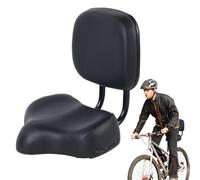 Bike Saddle Seat | Wide Bicycle Seat with Backrest Comfortable | Ergonomic Wide Saddle Soft Cushion | Bike Seat Backrest Design | Shock Absorbing Padded Comfort For Adult Mountain Road Stationary