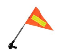 Bike Safety Flag - Reflective Bicycle Pennant | Retractable | Retractable Waterproof Warning Flag With Pole, Orange Flag with Reflective Strip Adult Kids Scooter Wheelchair