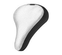 Bike Seat Cushion Cover, Waterproof Saddle Rain Shield, 10.24x8.66 Inches, Elastic Edge Fit, Sturdy Fabric Layer, Cycling Seat Protector for Outdoor Commuting Mountain Road Use