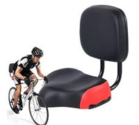 Bike Seat with Backrest, Back Rest Comfort, Wide Saddle Ergonomic, PU Leather Soft Cushion Shock Absorbing, 11,81 x 9,45 pollici Cycling Accessories for Mountain and Road Exercise