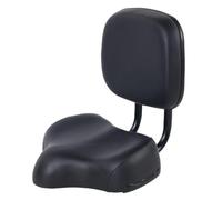 Bike Seat with Backrest - Wide PU Leather Padded Saddle Structure, Ergonomic Spine Support Cushioning System, Stable Bicycle Replacement Part | Long Ride Comfort Enhancement for Exercise Mountain