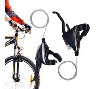 Bike Shifter - 3 x 9 Speed Thumb Lever Set, Cycling Gear Control System with Included Cable Smooth Shift Response, Precision Gear Change Function, Ideal for Road Trail Touring Urban Commuting Fitness